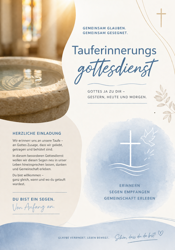 Flyer f&uuml;r Tauferinnerung